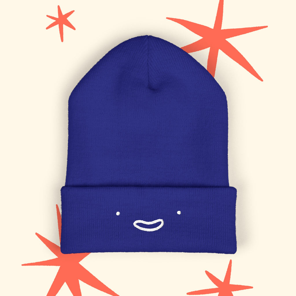 Smiley Classic Cuffed Beanie (Embroidery)