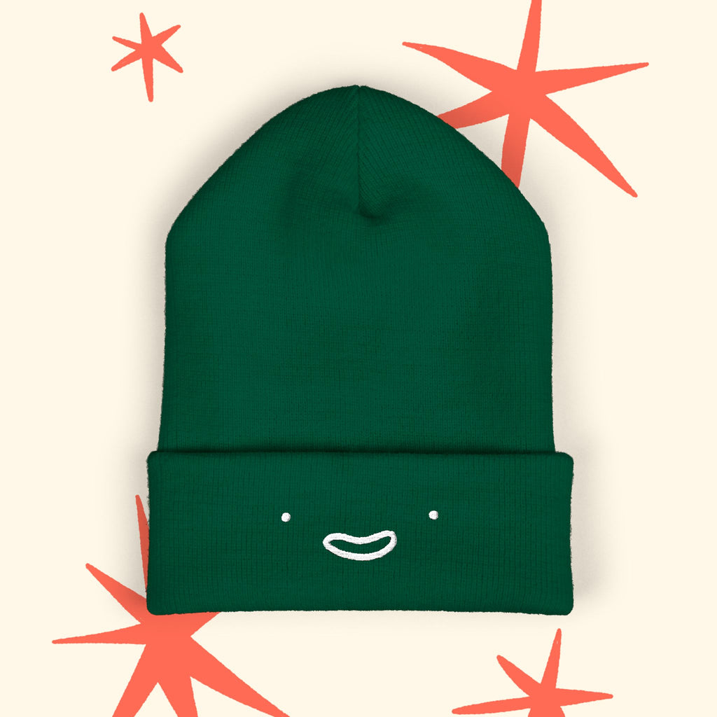 Smiley Classic Cuffed Beanie (Embroidery)