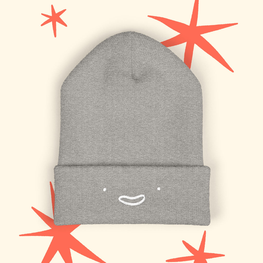 Smiley Classic Cuffed Beanie (Embroidery)