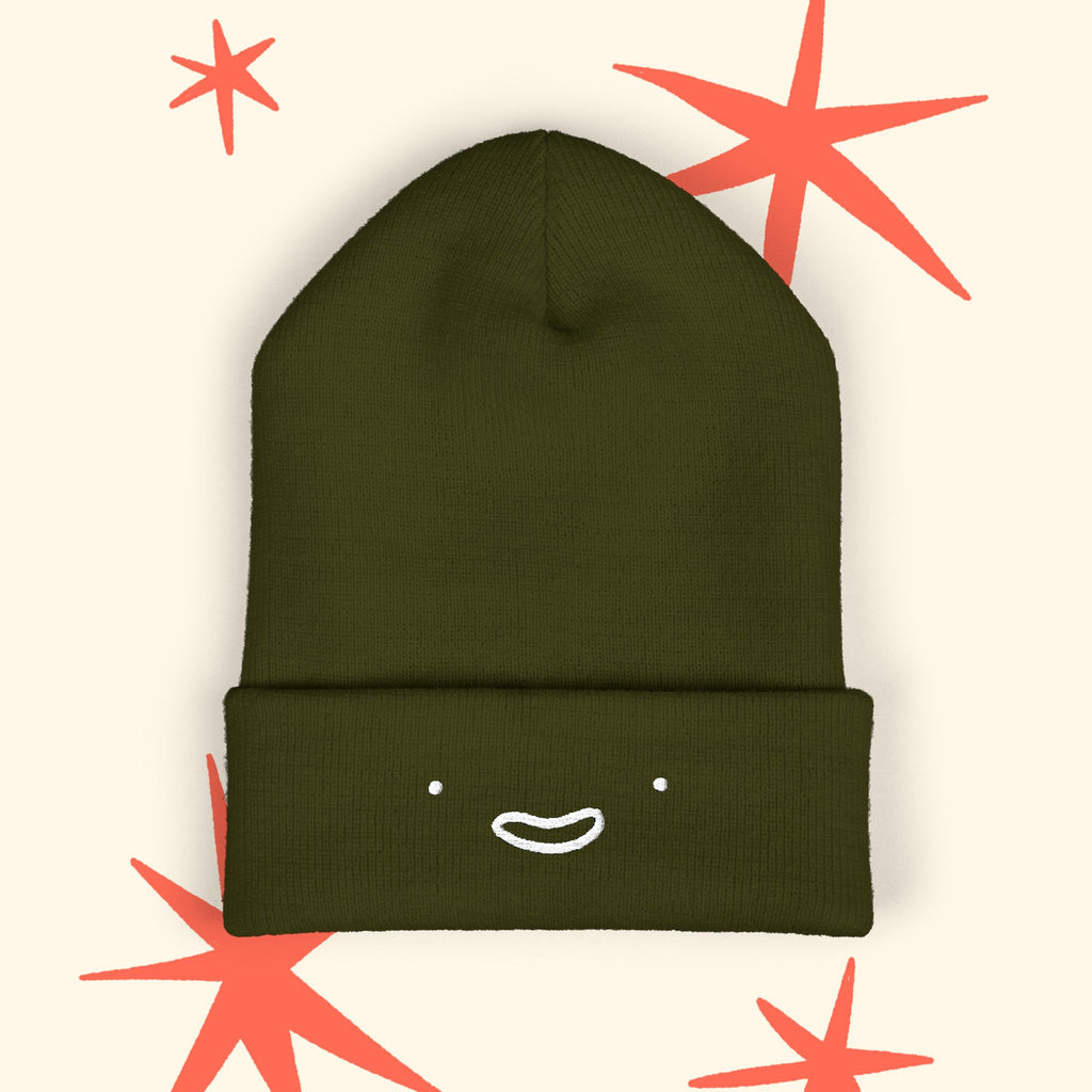 Smiley Classic Cuffed Beanie (Embroidery)
