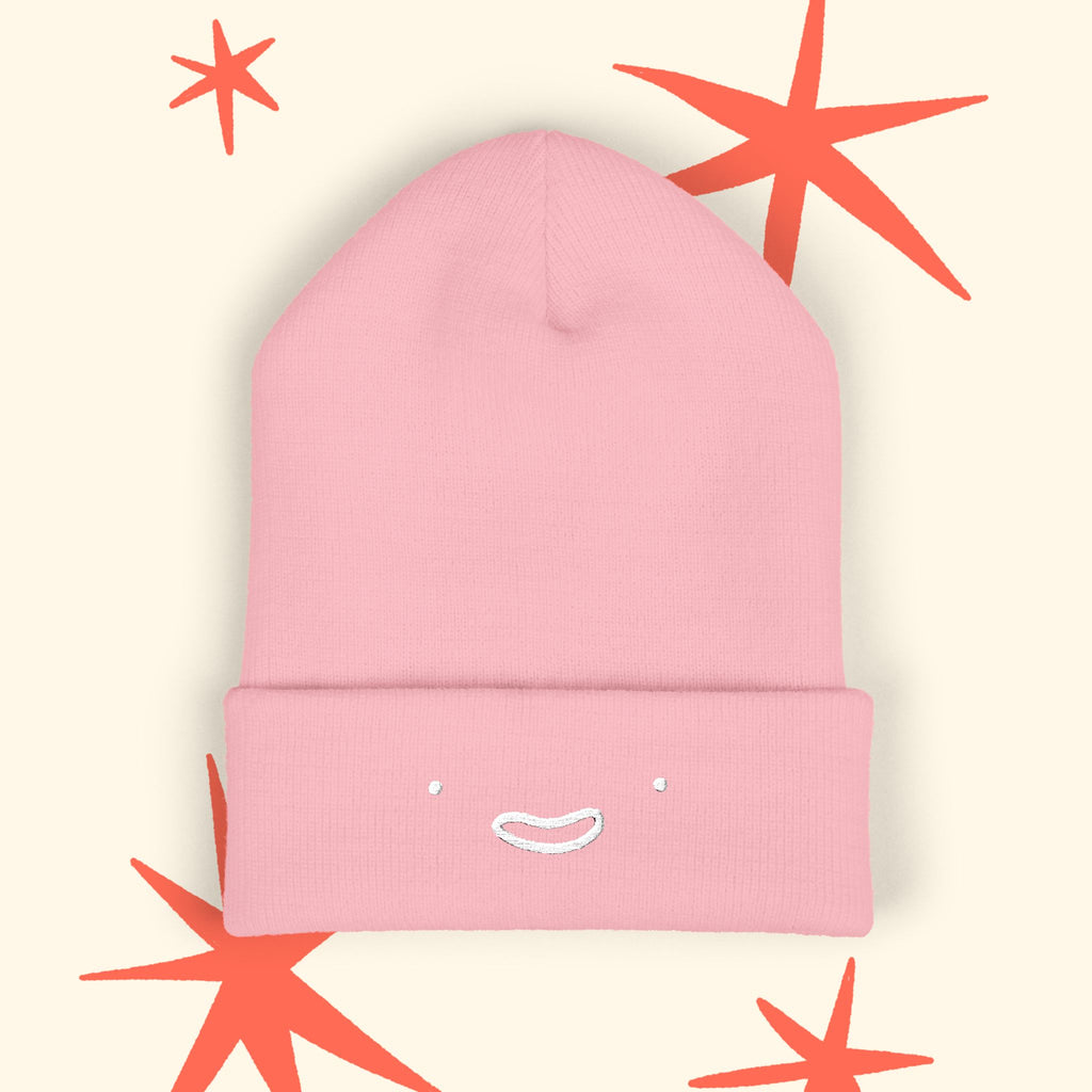 Smiley Classic Cuffed Beanie (Embroidery)