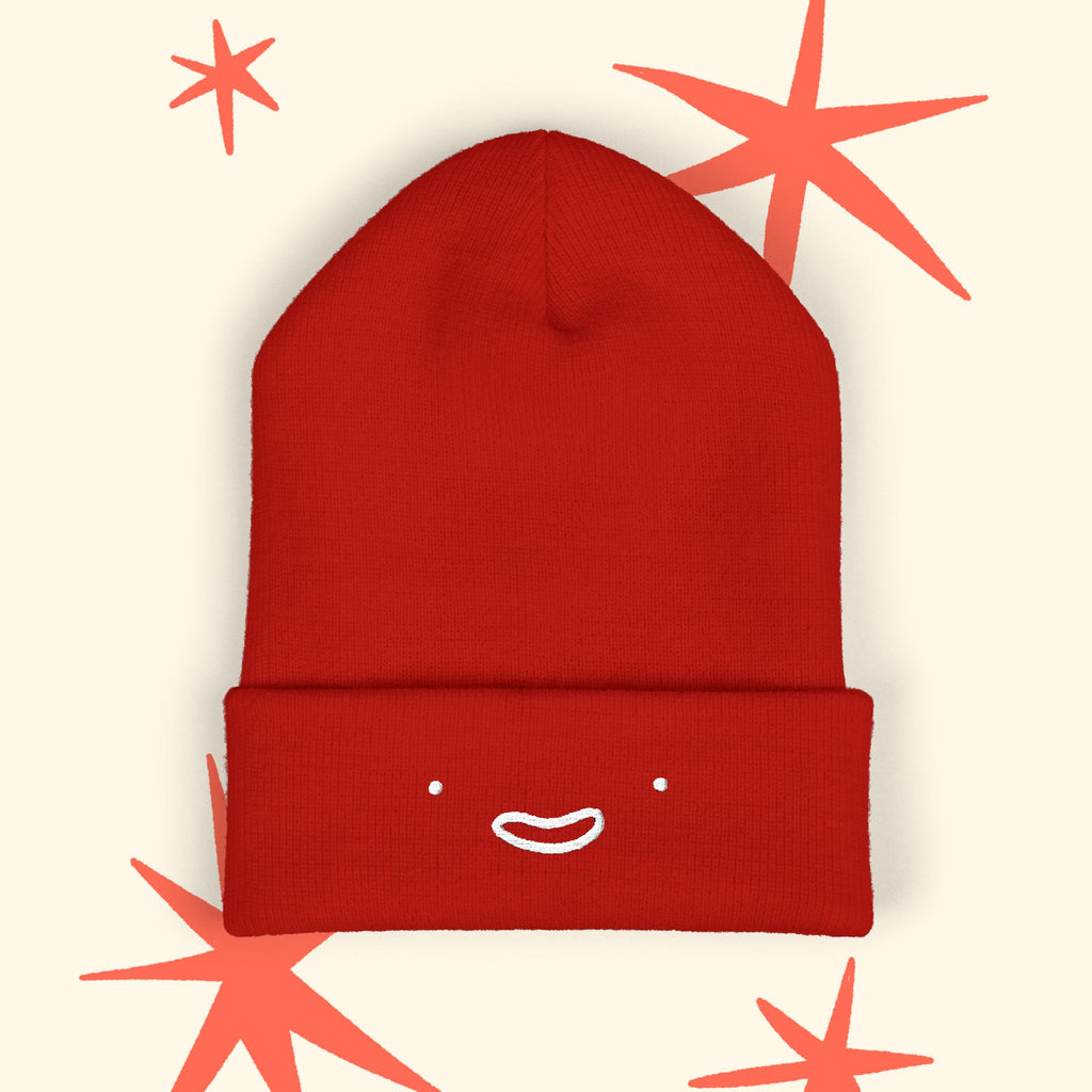 Smiley Classic Cuffed Beanie (Embroidery)