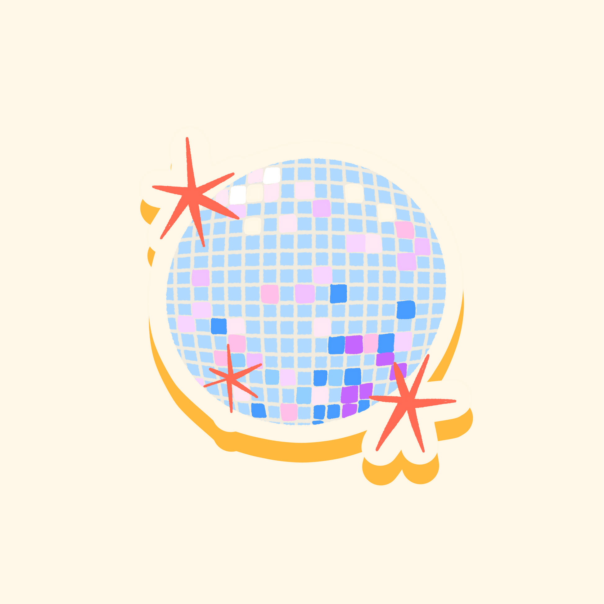 disco ball sticker