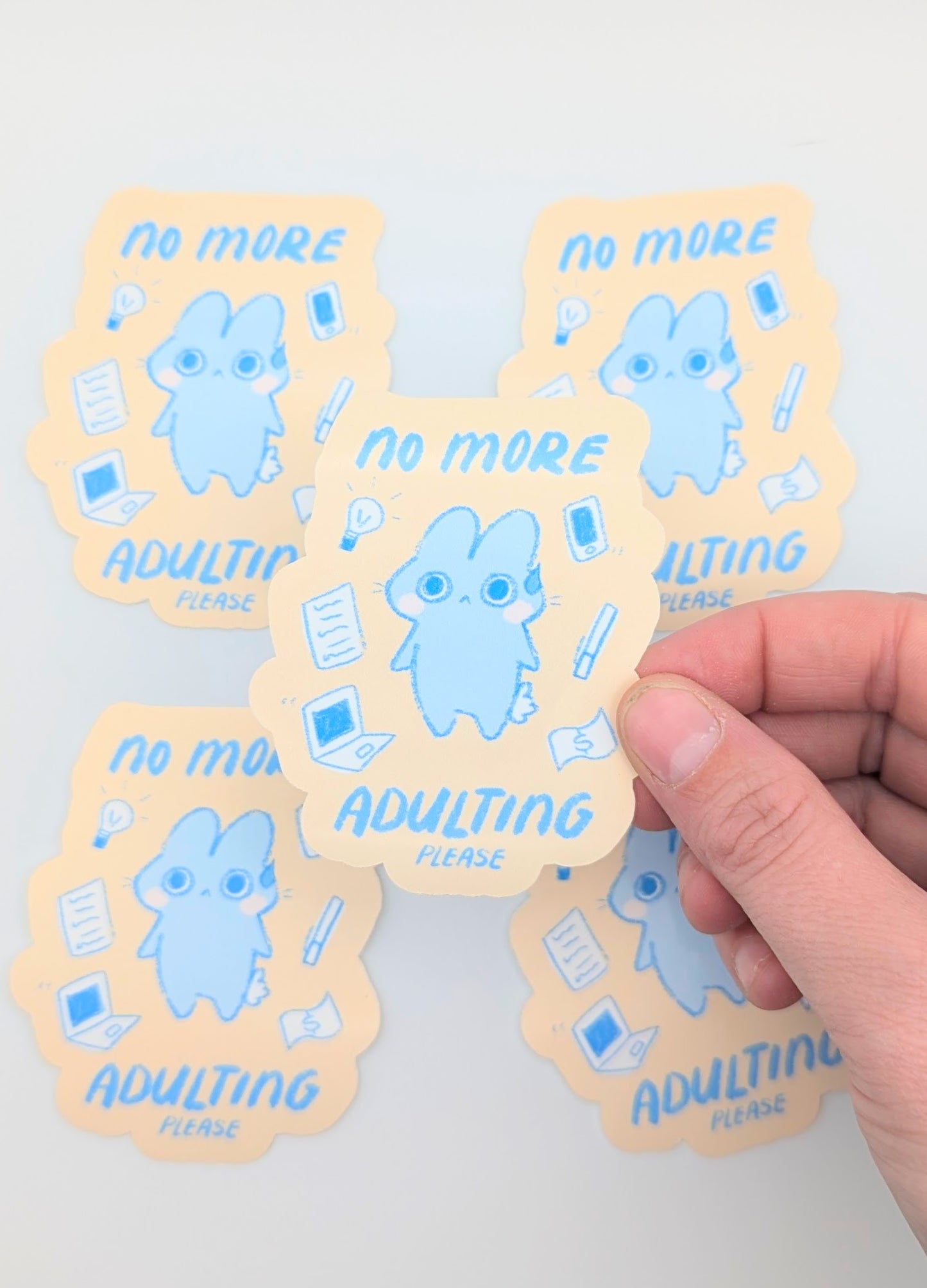 no more adulting please sticker