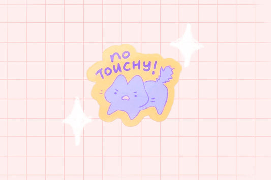 no touchy sticker